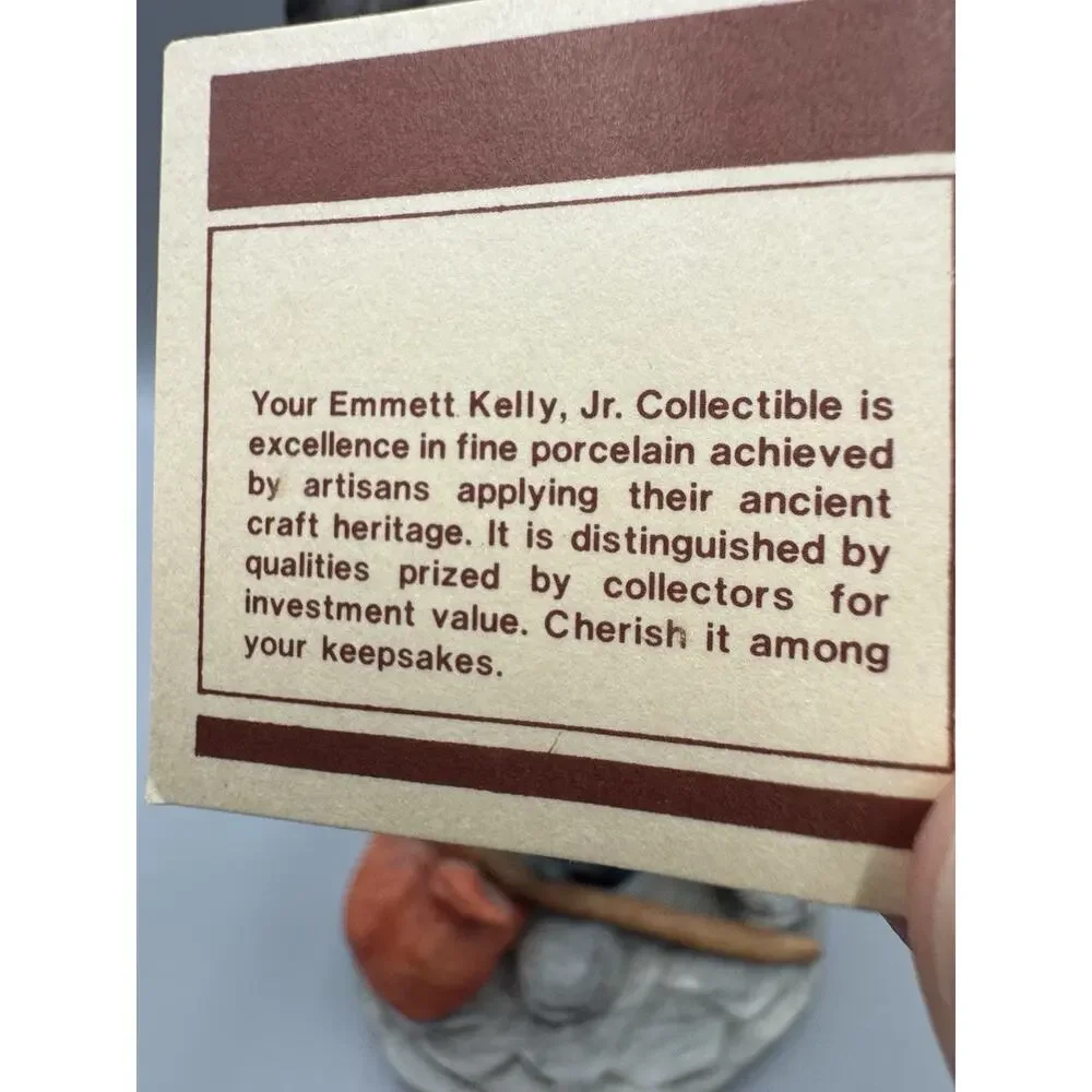 1984 Flambro Emmett Kelly Jr. Clown Figurine Toothache Dentist Limited READ